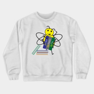 Cute Honey Bee holding books with inspirational quotes Crewneck Sweatshirt